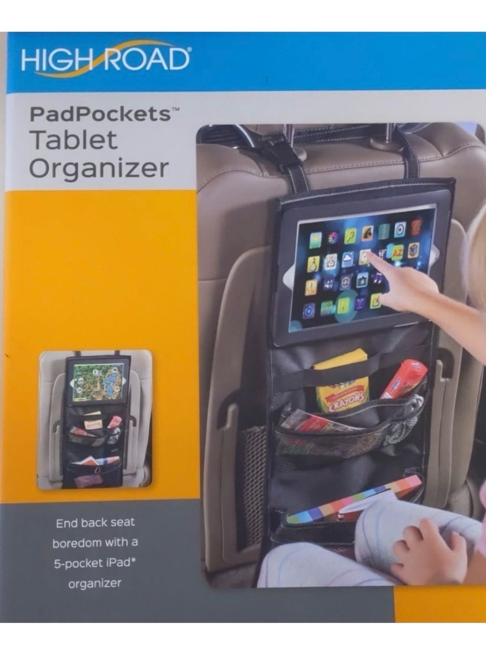 PadPockets Tablet Organizer - Black